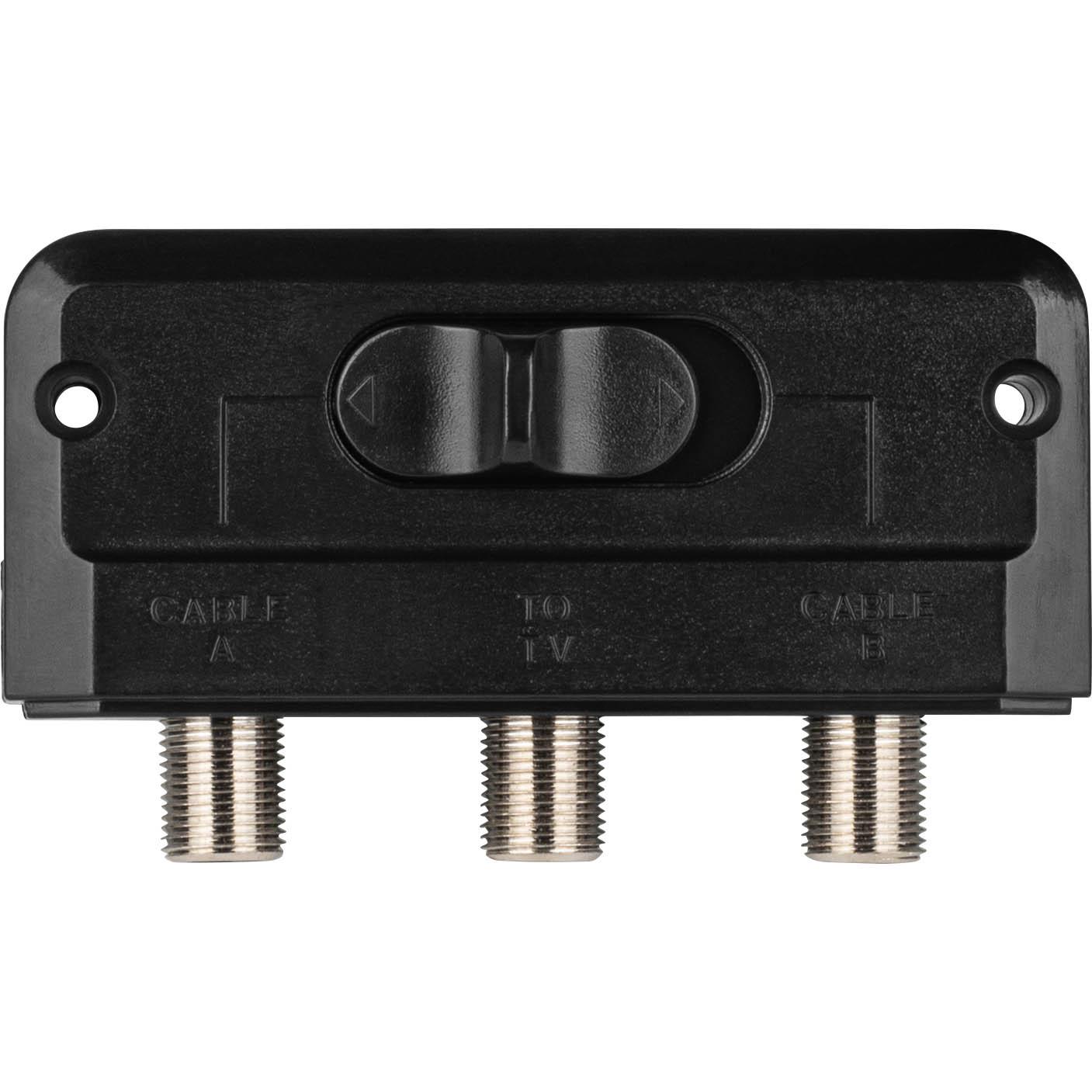 Deluxe A/B Coaxial Cable TV Slide Switch